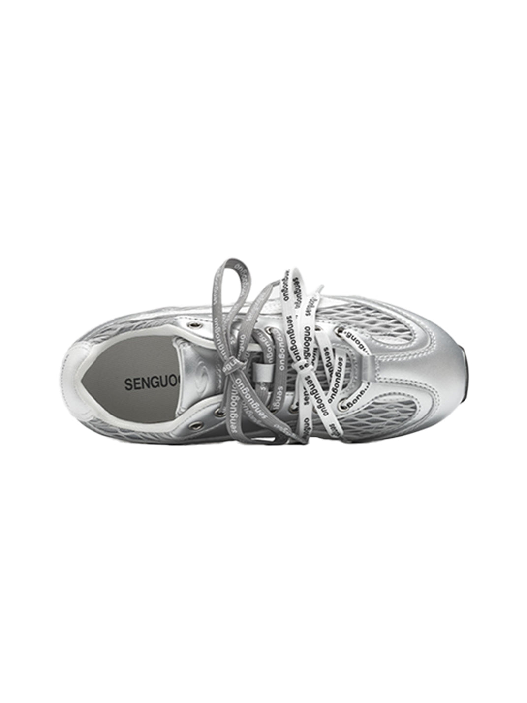 SENGUOGUO | The "Forrest Gump" Mesh Layered Laces Sneaker-Silver - PSYLOS 1, SENGUOGUO | The "Forrest Gump" Mesh Layered Laces Sneaker-Silver, Unisex Shoes, SENGUOGUO, PSYLOS 1